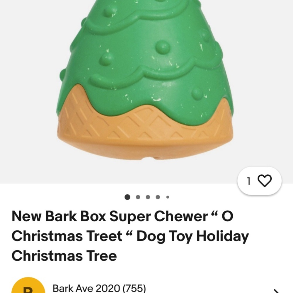 Bark Green and Tan Christmas Tree Dog Toy